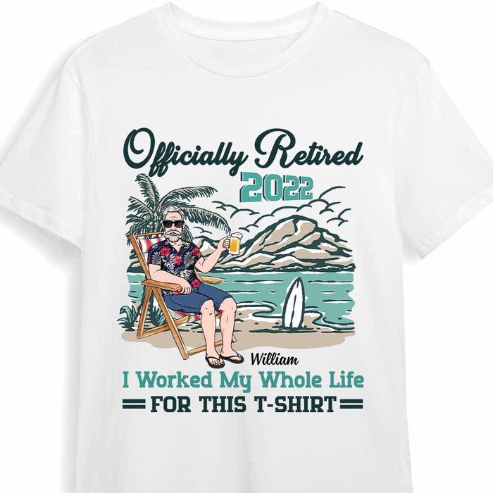 Personalized Grandpa Beach Retired T Shirt JN172 32O47 1