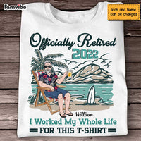 Personalized Grandpa Beach Retired T Shirt JN172 32O47 thumb 1