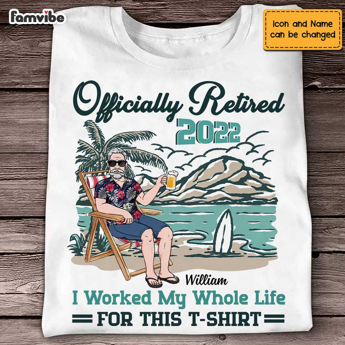Personalized Grandpa Beach Retired T Shirt JN172 32O47 1
