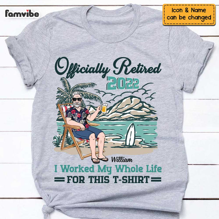 Personalized Grandpa Beach Retired T Shirt JN172 32O47 1