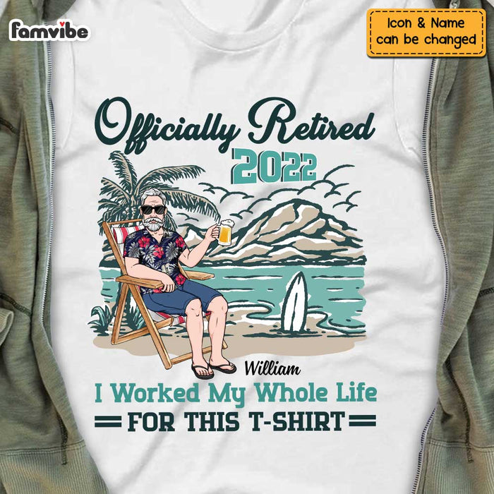 Personalized Grandpa Beach Retired T Shirt JN172 32O47 1