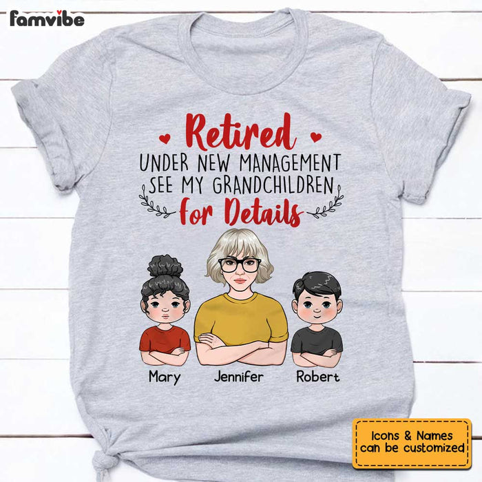 Personalized Grandma Retired T Shirt JN171 32O34 1