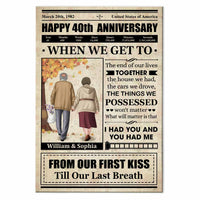 Personalized Husband Wife Old Couple Anniversary Photo Poster JN152 23O47 thumb 1