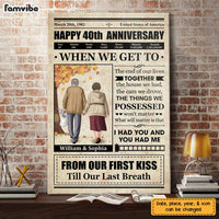 Personalized Husband Wife Old Couple Anniversary Photo Poster JN152 23O47 thumb 1