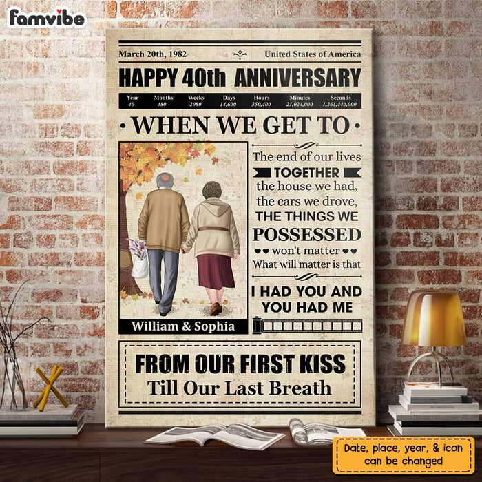 Personalized Husband Wife Old Couple Anniversary Photo Poster JN152 23O47 1