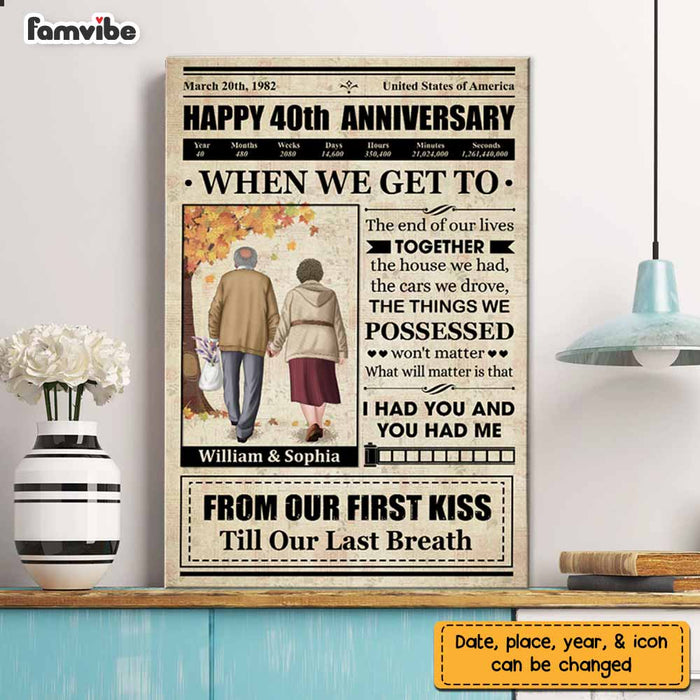 Personalized Husband Wife Old Couple Anniversary Photo Poster JN152 23O47 1