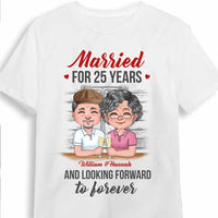 Personalized Anniversary Couple T Shirt JN164 30O34 thumb 1