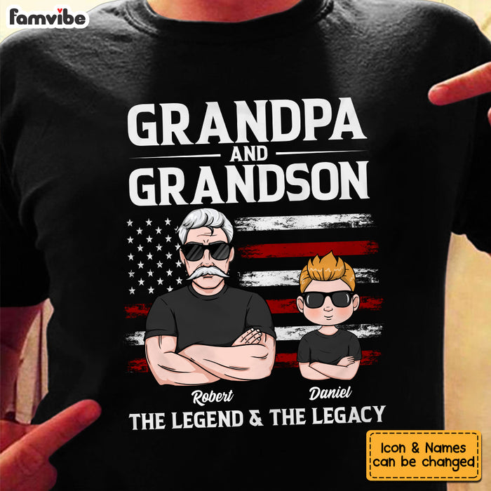 Personalized Grandpa The Legend And The Legacy T Shirt JN162 32O53 1