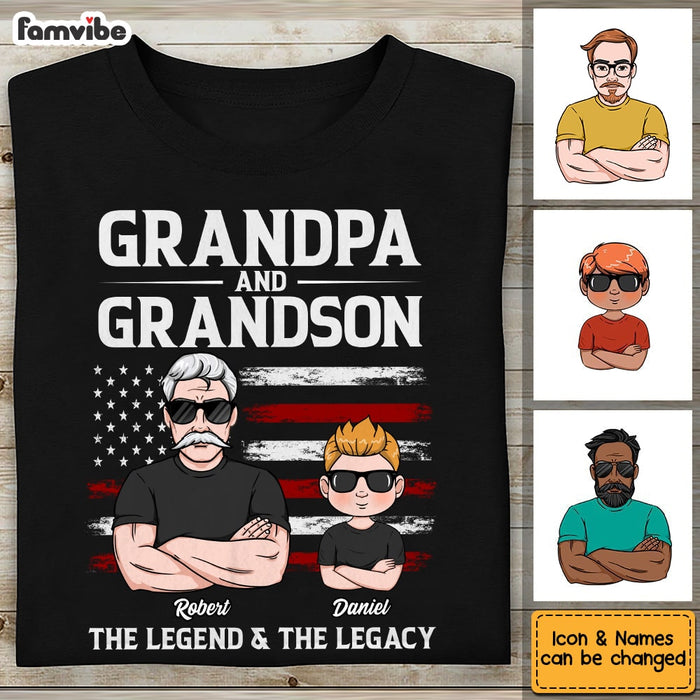 Personalized Grandpa The Legend And The Legacy T Shirt JN162 32O53 1