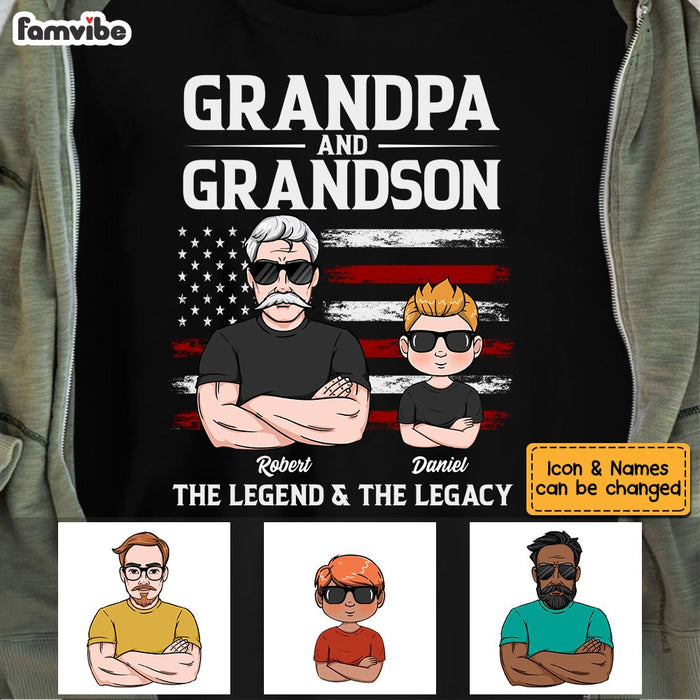 Personalized Grandpa The Legend And The Legacy T Shirt JN162 32O53 1
