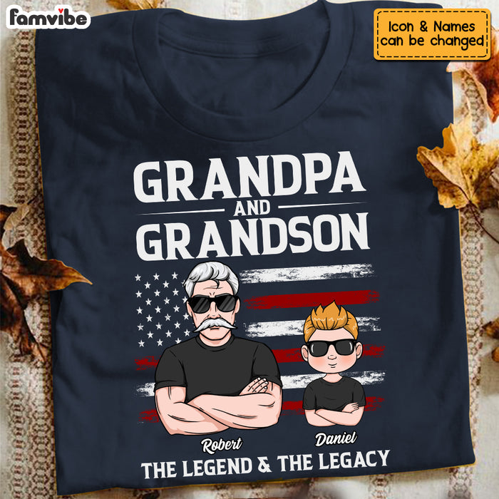 Personalized Grandpa The Legend And The Legacy T Shirt JN162 32O53 1