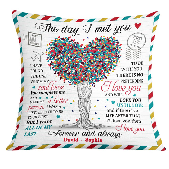 Personalized Husband Wife Couple Love Tree Pillow JN167 30O28 1