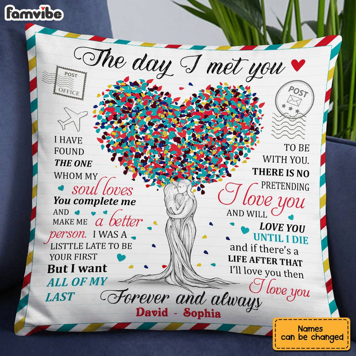 Personalized Husband Wife Couple Love Tree Pillow JN167 30O28 1