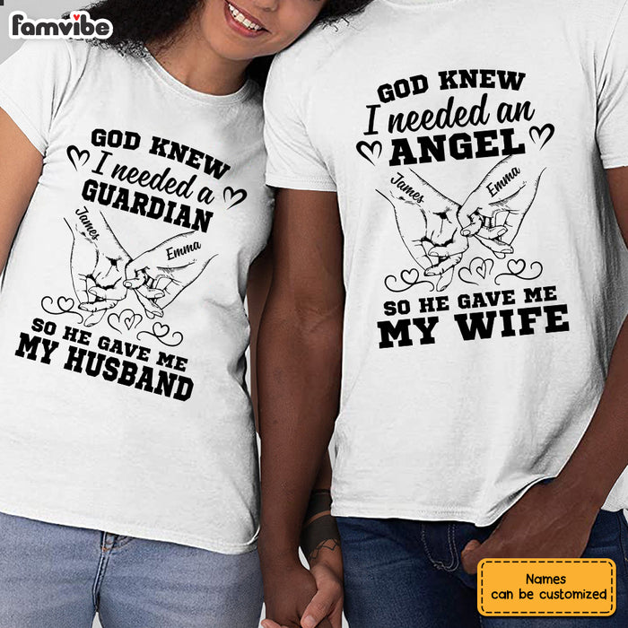 Personalized Couple God Knew I Needed T Shirt Couple T Shirt JN181 58O28 1