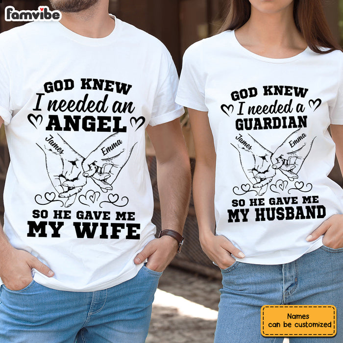 Personalized Couple God Knew I Needed T Shirt Couple T Shirt JN181 58O28 1
