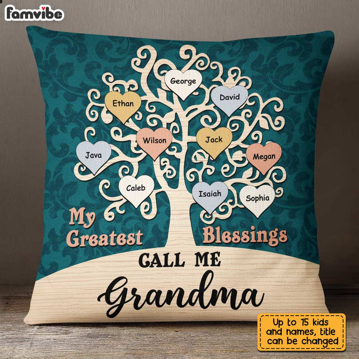 Personalized Grandma Greatest Blessings Pillow JN174 32O28 1