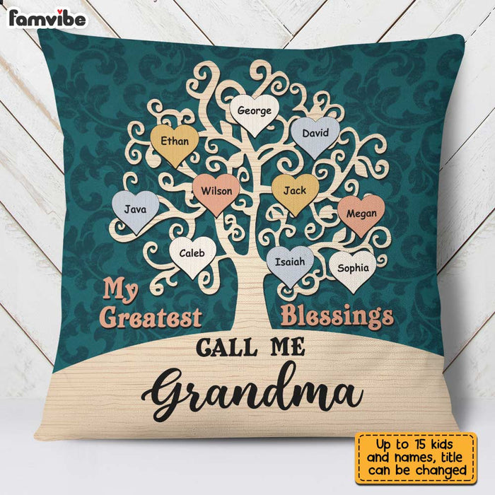 Personalized Grandma Greatest Blessings Pillow JN174 32O28 1