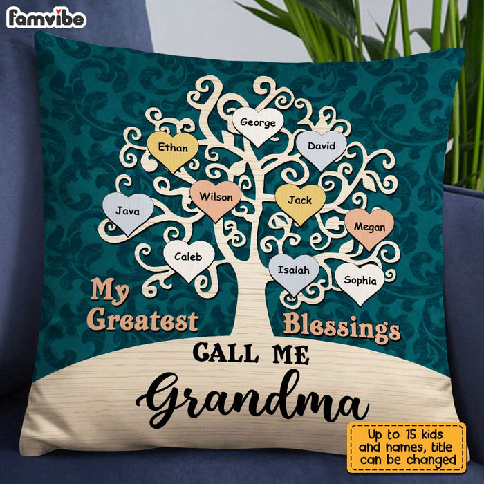 Personalized Grandma Greatest Blessings Pillow JN174 32O28 1