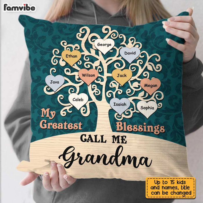 Personalized Grandma Greatest Blessings Pillow JN174 32O28 1