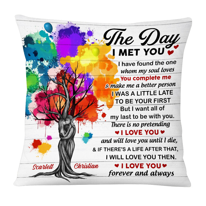 Personalized Husband Wife Couple Love Tree Pillow JN162 30O53 1