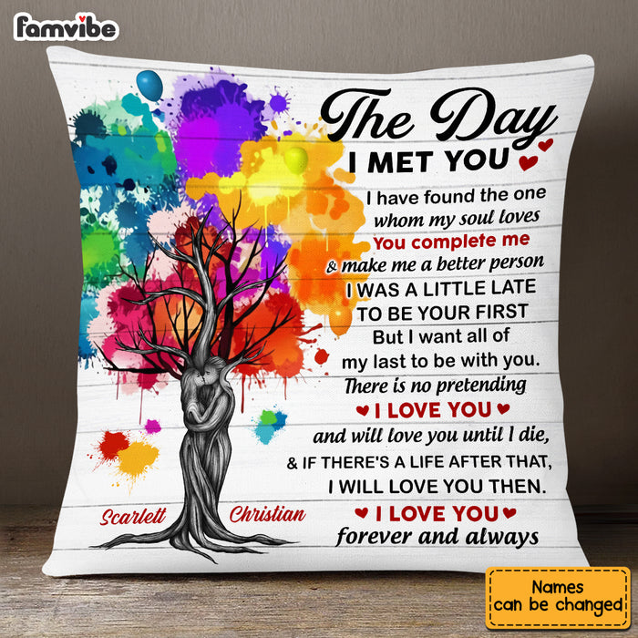 Personalized Husband Wife Couple Love Tree Pillow JN162 30O53 1