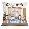 Personalized Grandparents Grandkids Life More Grand Pillow JN174 58O31 1