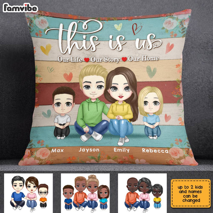 Personalized Family This Is Us  Our Life Our Story Our Home Pillow JN175 58O31 1