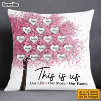 Personalized Family Tree Pink Pillow JN184 58O53 thumb 1