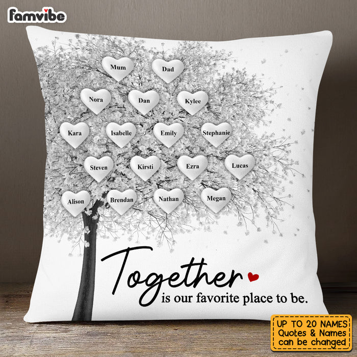 Personalized Family Tree White Pillow JN171 58O53 1