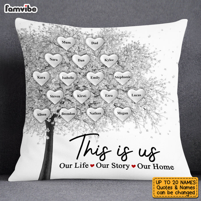 Personalized Family Tree White Pillow JN171 58O53 1