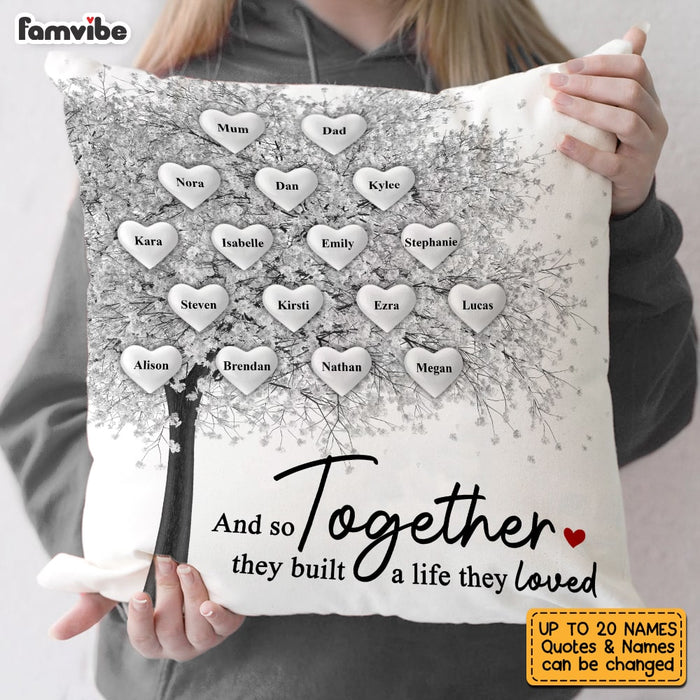 Personalized Family Tree White Pillow JN171 58O53 1