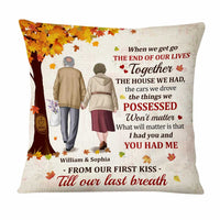 Personalized Old Couple Anniversary Pillow JN181 23O47 thumb 1