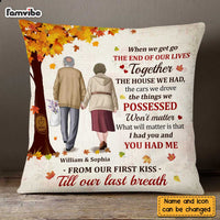 Personalized Old Couple Anniversary Pillow JN181 23O47 thumb 1