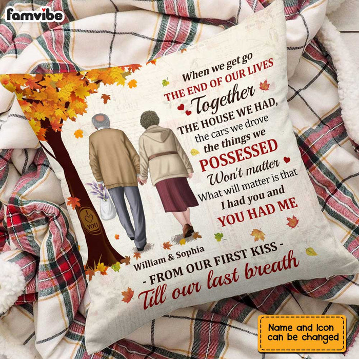 Personalized Old Couple Anniversary Pillow JN181 23O47 1