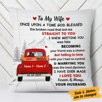 Personalized God Bless The Road Couple Pillow AP231 65O58 (Insert Included) thumb 1