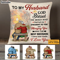 Personalized Husband God Blessed The Broken Road Pillow JN211 32O53 thumb 1