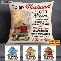 Personalized Husband God Blessed The Broken Road Pillow JN211 32O53 thumb 1