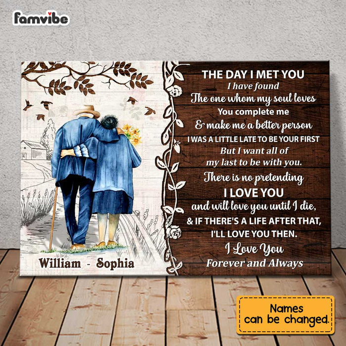 Personalized Couple The Day I Met You Poster JN222 32O47 1
