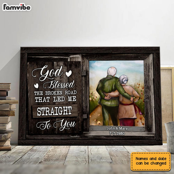 Personalized Couple Broken Road Poster JN213 30O28 1