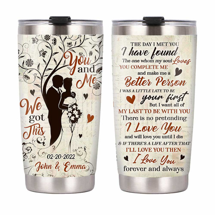 Personalized Couple Steel The Day I Met You Tumbler Steel Tumbler JN221 32O31 1