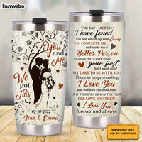 Personalized Couple Steel The Day I Met You Tumbler Steel Tumbler JN221 32O31 thumb 1