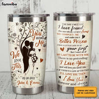 Personalized Couple Steel The Day I Met You Tumbler Steel Tumbler JN221 32O31 thumb 1