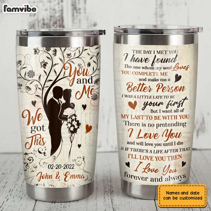 Personalized Couple Steel The Day I Met You Tumbler Steel Tumbler JN221 32O31 1