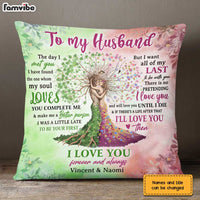 Personalized To My Husband Love Tree Pillow JN231 30O31 thumb 1