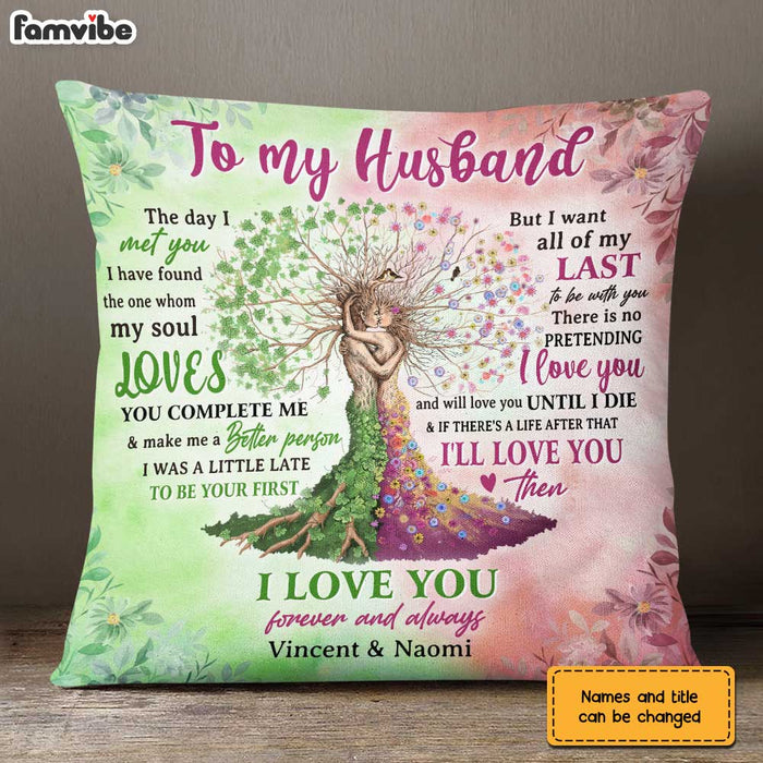 Personalized To My Husband Love Tree Pillow JN231 30O31 1