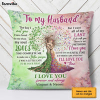 Personalized To My Husband Love Tree Pillow JN231 30O31 thumb 1