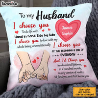 Personalized To My Husband Hand Holding Pillow JN233 30O28 thumb 1