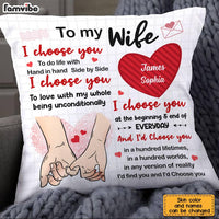 Personalized To My Wife I Choose You Pillow JN236 30O28 thumb 1