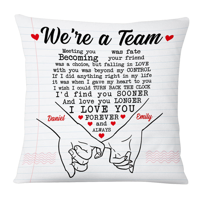 Personalized Couple We're Team Pillow JN235 30O53 1