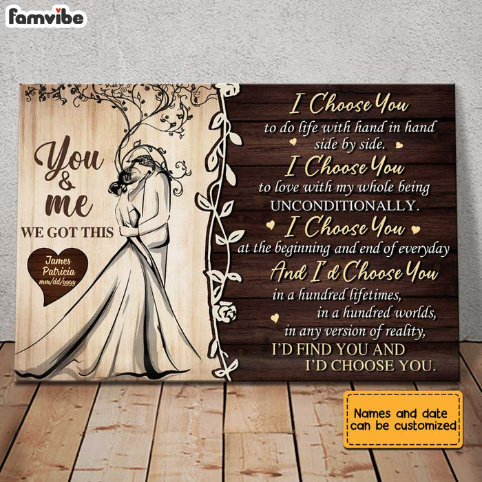 Personalized Couple I Choose you Poster JN244 32O34 1